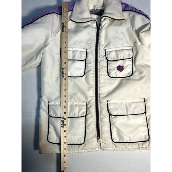 Vintage 70's ARCTIC Wear Womens White Ski and Snow Jacket Coat Size Large - Picture 12 of 13
